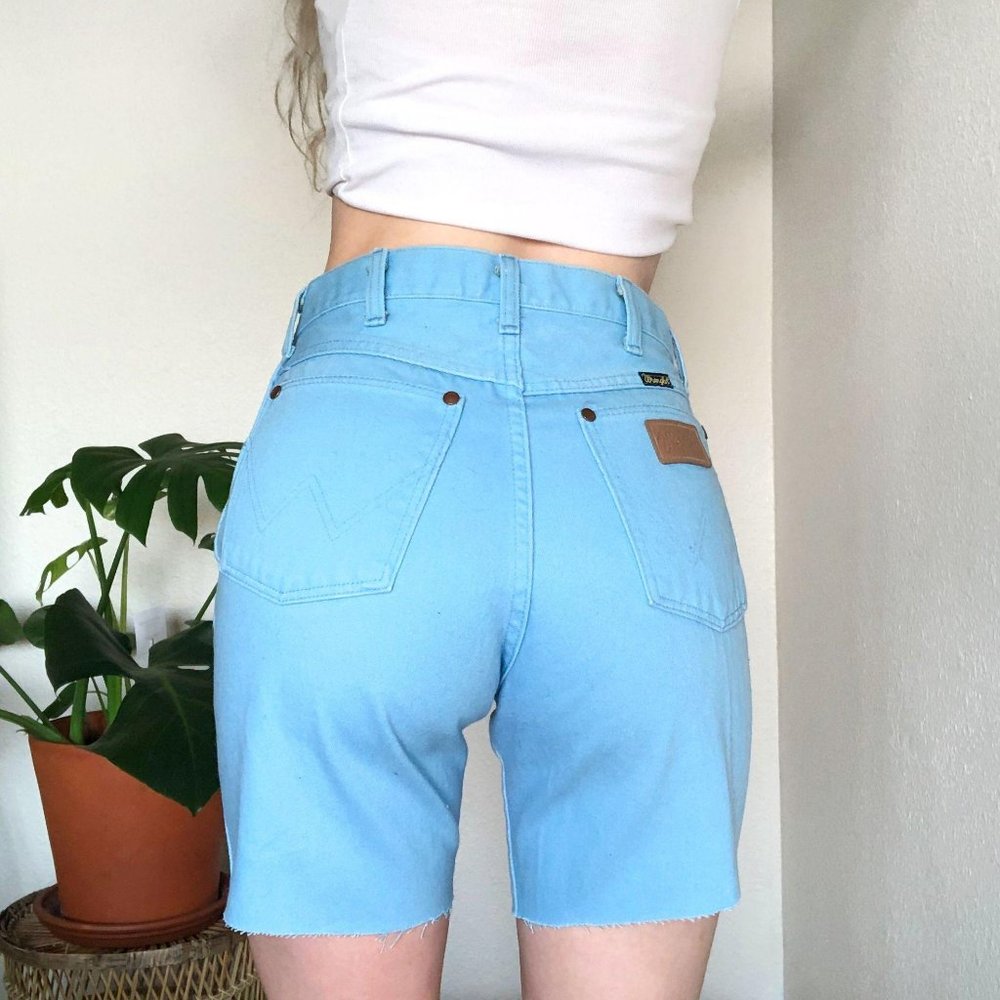 Wrangler Vintage Sky Blue Bermuda Shorts